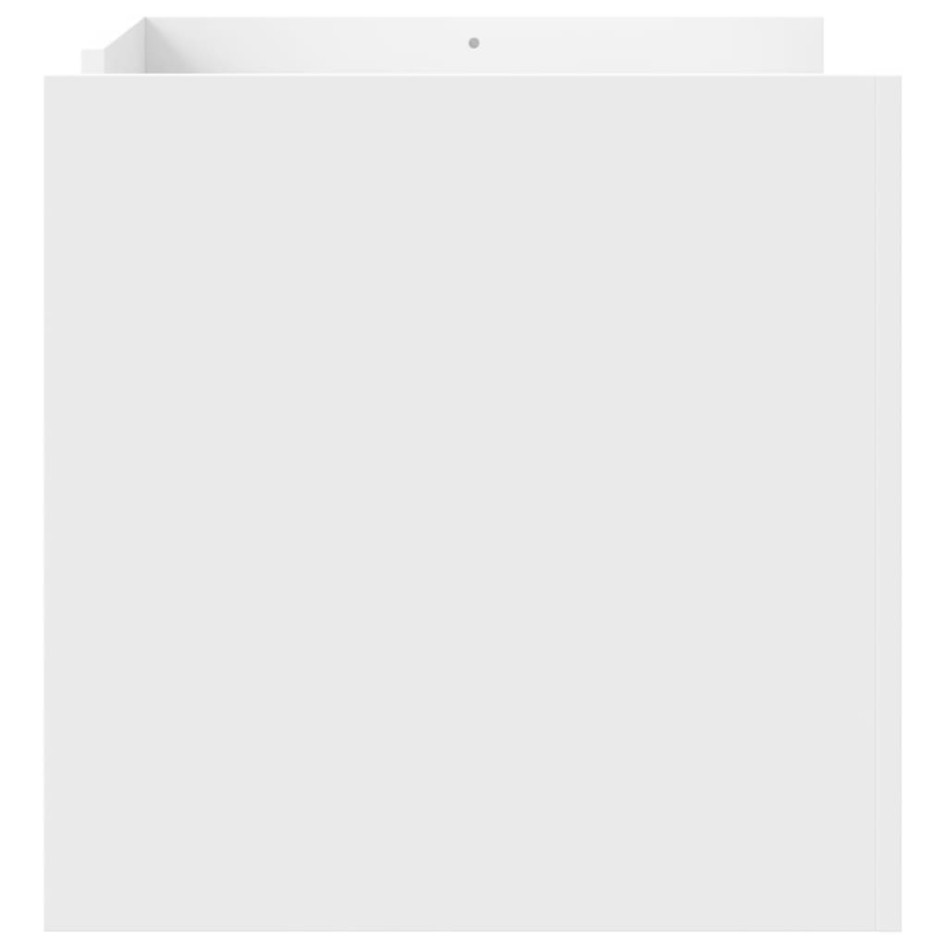 Mesa de centro madera de ingeniería blanca 80x50x50