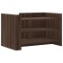 Mesa de centro de madera de ingeniería marrón roble 80x50x50