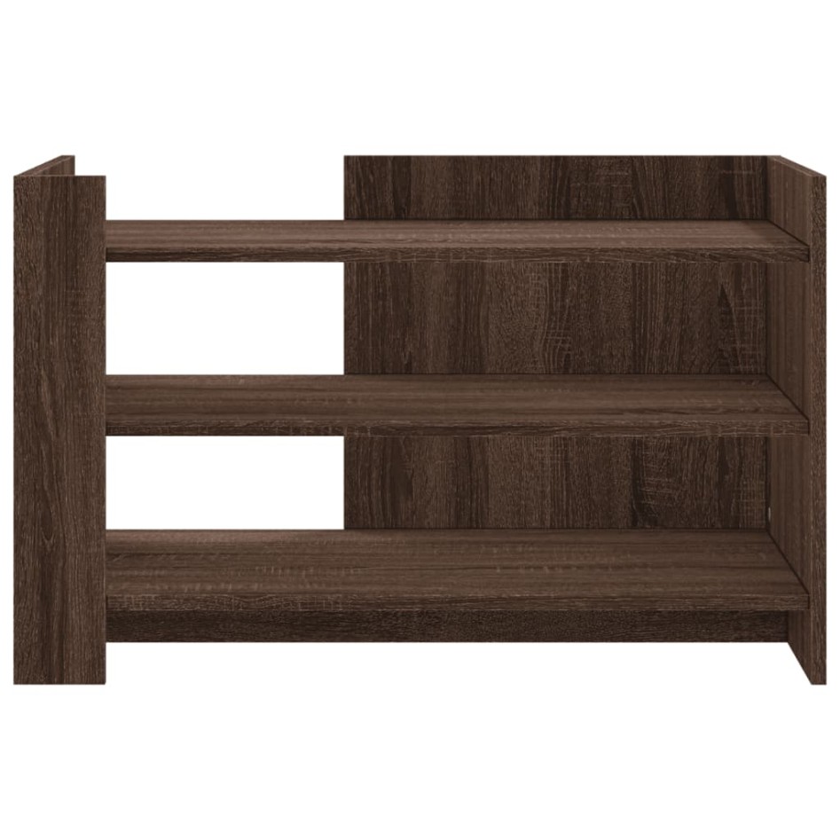 Mesa de centro de madera de ingeniería marrón roble 80x50x50