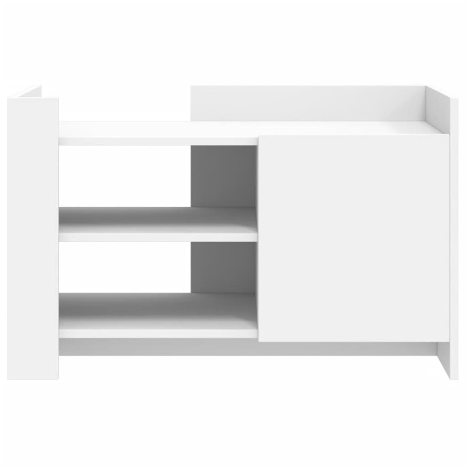 Mesa de centro madera de ingeniería blanca 80x50x50