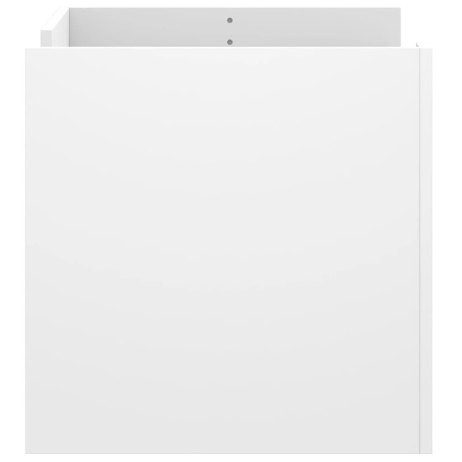 Mesa de centro madera de ingeniería blanca 80x50x50