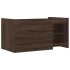 Mesa de centro madera de ingeniería marrón roble 100x50x50
