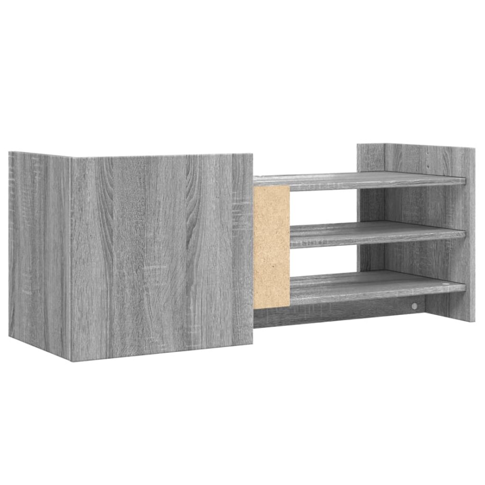 Mueble de TV madera contrachapada gris Sonoma 100x35x40