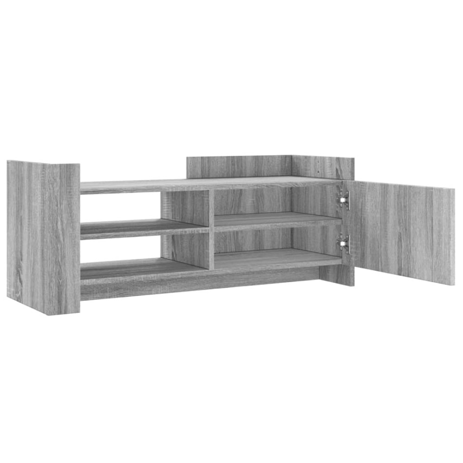 Mueble de TV madera contrachapada gris Sonoma 100x35x40
