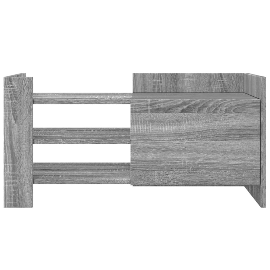 Mueble de TV madera de ingeniería gris Sonoma 80x35x40