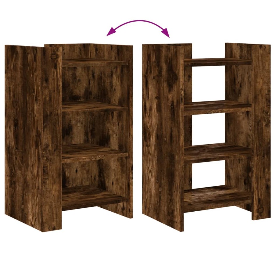 Aparador de madera de ingeniería roble ahumado 45x35x75