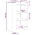 Aparador de madera de ingeniería roble ahumado 45x35x75