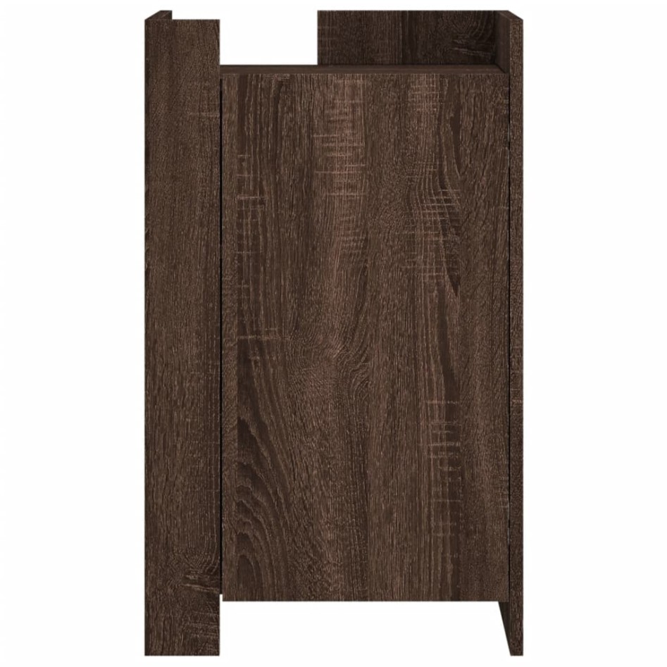 Aparador madera contrachapada marrón roble 45x35x75
