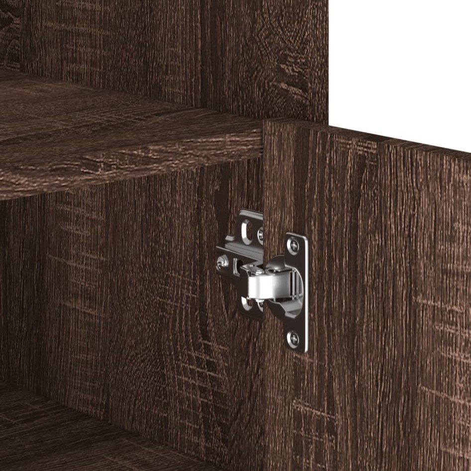 Aparador madera contrachapada marrón roble 45x35x75