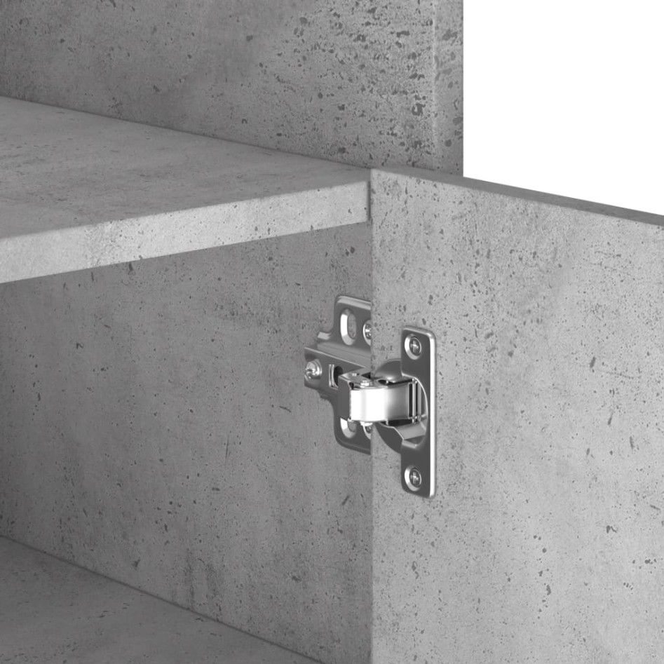 Aparador de madera de ingeniería gris hormigón 45x35x75