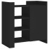 Aparador de madera de ingeniería negro 73,5x35x75