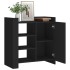Aparador de madera de ingeniería negro 73,5x35x75