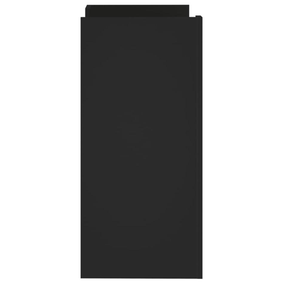 Aparador de madera de ingeniería negro 73,5x35x75