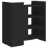 Aparador de madera de ingeniería negro 73,5x35x75