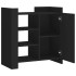Aparador de madera de ingeniería negro 73,5x35x75