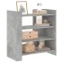 Aparador de madera contrachapada gris hormigón 73,5x35x75