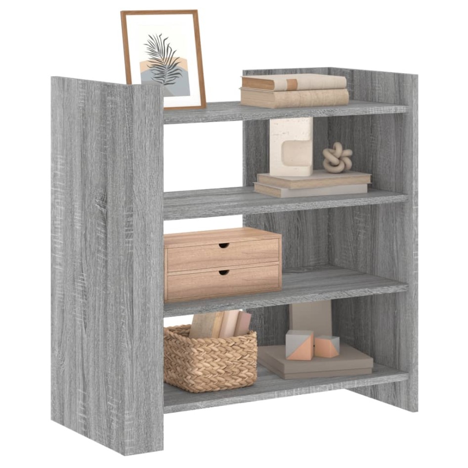 Aparador de madera de ingeniería gris Sonoma 73,5x35x75