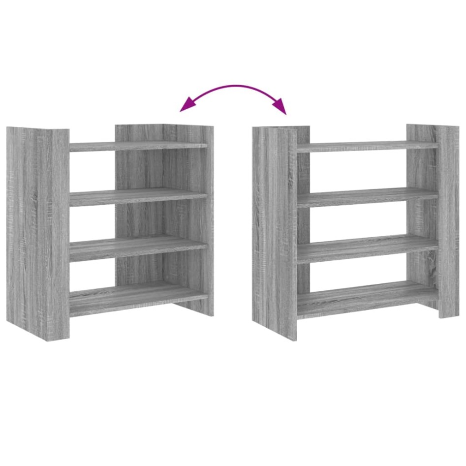 Aparador de madera de ingeniería gris Sonoma 73,5x35x75