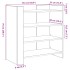 Aparador de madera de ingeniería gris Sonoma 73,5x35x75