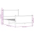 Estructura de cama sin colchón metal roble ahumado 100x190