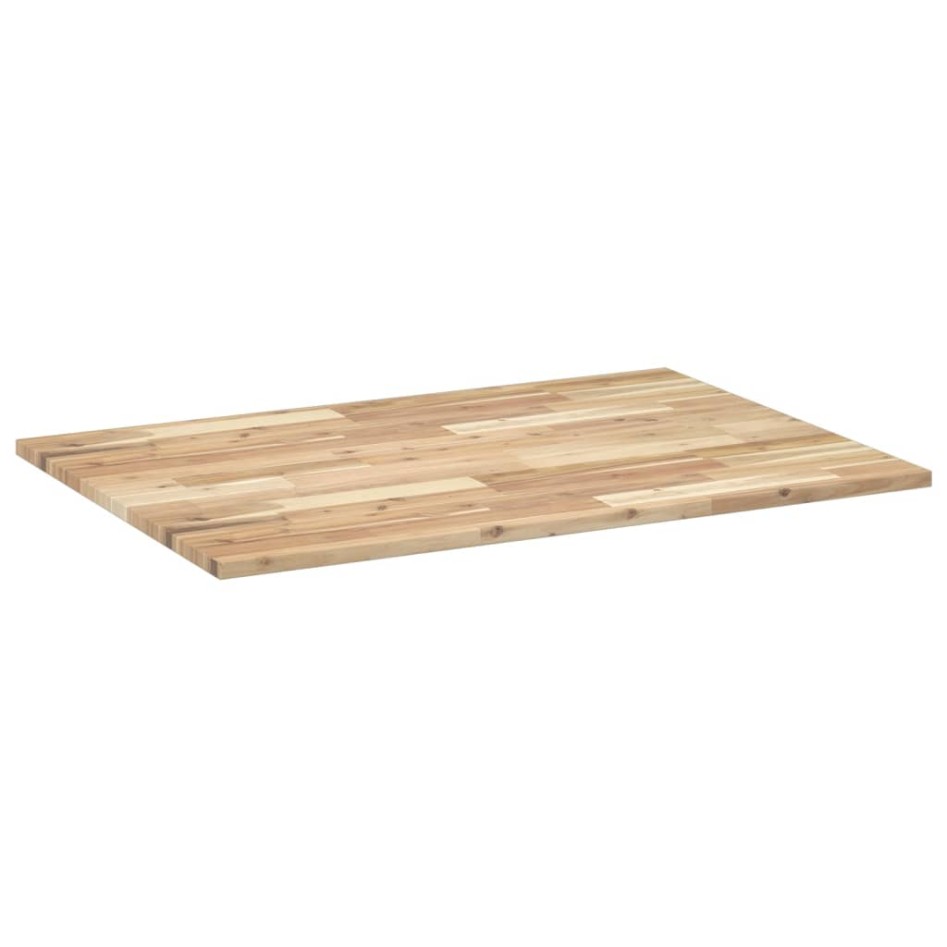 Tablero de mesa rectangular madera maciza acacia 80x70x2