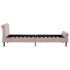 Estructura de cama de terciopelo rosa 100x200