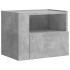 Mesita de noche de pared 2 uds color gris hormigón 45x30x35