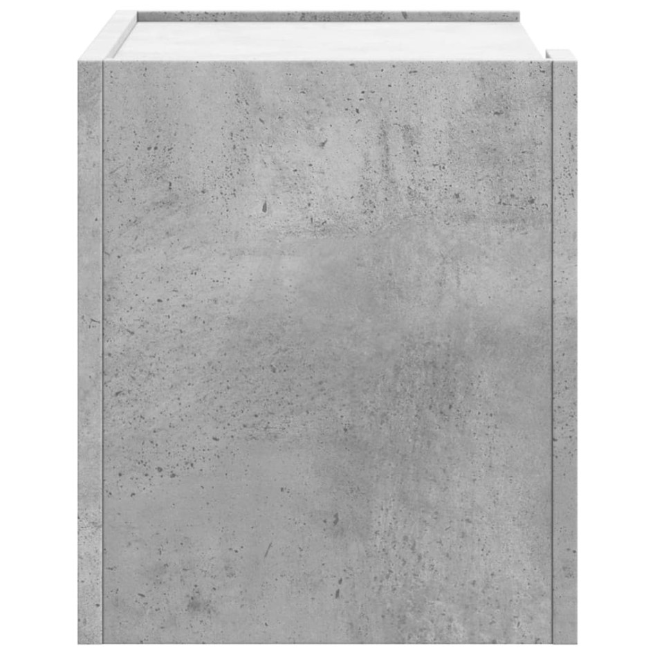 Mesita de noche de pared 2 uds color gris hormigón 45x30x35