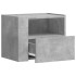 Mesita de noche de pared 2 uds color gris hormigón 45x30x35