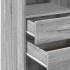 Aparador alto madera de ingeniería gris Sonoma 30x42,5x124