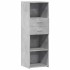 Aparador alto madera de ingeniería gris hormigón 40x42,5x124