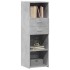 Aparador alto madera de ingeniería gris hormigón 40x42,5x124