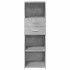 Aparador alto madera de ingeniería gris hormigón 40x42,5x124
