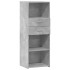 Aparador alto madera de ingeniería gris hormigón 45x42,5x124