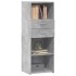Aparador alto madera de ingeniería gris hormigón 45x42,5x124
