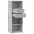 Aparador alto madera de ingeniería gris hormigón 45x42,5x124