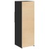 Aparador alto madera de ingeniería negro 40x42,5x124