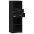 Aparador alto madera de ingeniería negro 40x42,5x124