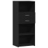 Aparador alto madera de ingeniería negro 50x42,5x124