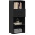 Aparador alto madera de ingeniería negro 50x42,5x124