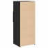Aparador alto madera de ingeniería negro 50x42,5x124