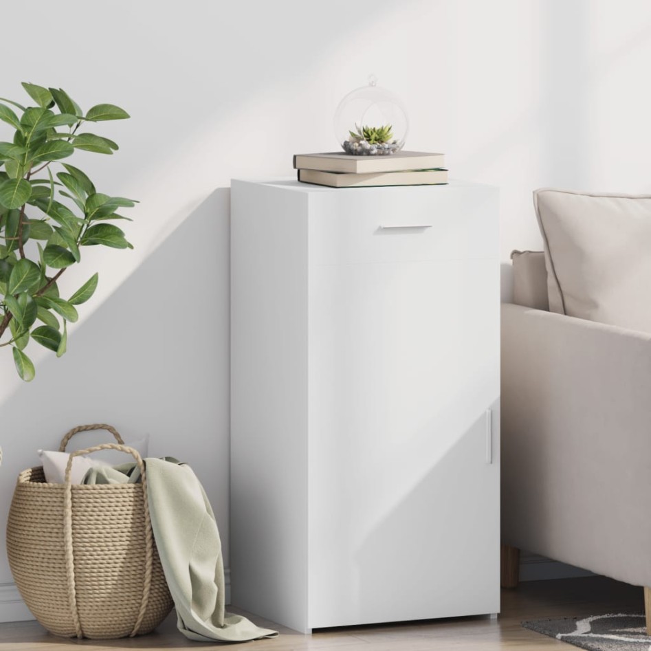 Aparador madera de ingeniería blanco 45x42,5x93