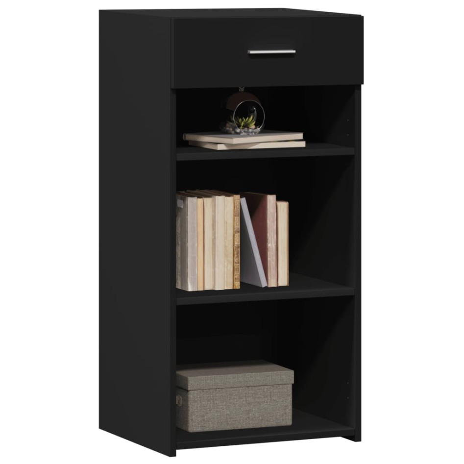 Aparador madera de ingeniería negro 45x42,5x93