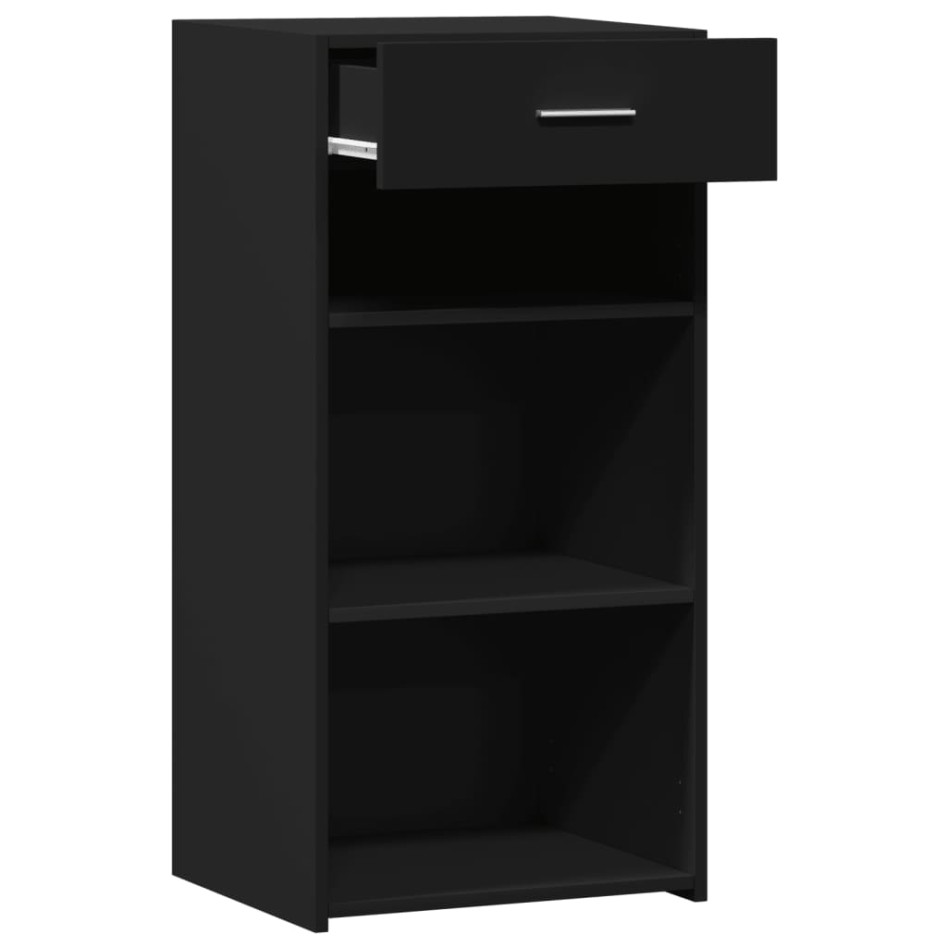 Aparador madera de ingeniería negro 45x42,5x93