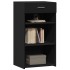 Aparador de madera de ingeniería negro 50x42,5x93