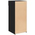 Aparador de madera de ingeniería negro 40x42,5x93