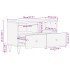 Mueble de TV madera maciza de mango 70x33x46
