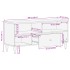 Mueble de TV madera maciza de mango 100x33x46