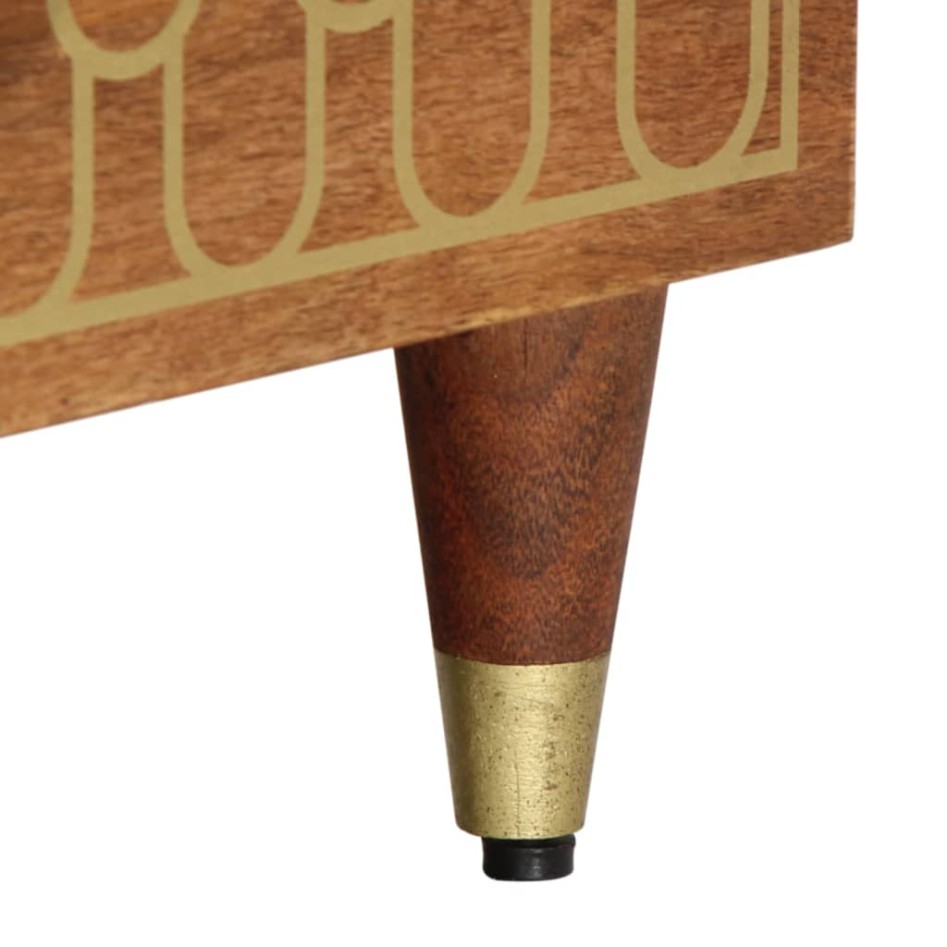 Mueble de TV madera maciza de mango 100x33x46