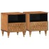 Mesitas de noche 2 uds madera maciza de mango 40x33x46